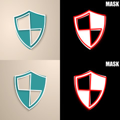 papierowa ikona z cieniem