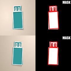 papierowa ikona z cieniem