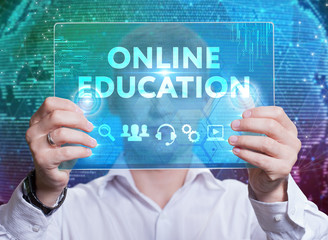 Businessman touching a dashboard with key performance indicator