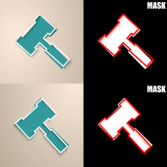 papierowa ikona z cieniem