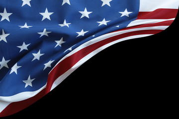 America flag on black