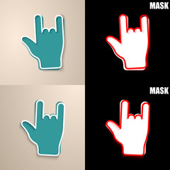 papierowa ikona z cieniem