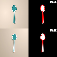 papierowa ikona z cieniem