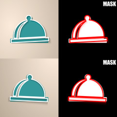 papierowa ikona z cieniem