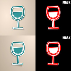 papierowa ikona z cieniem