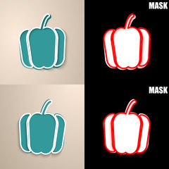 papierowa ikona z cieniem