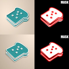 papierowa ikona z cieniem