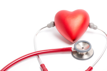 Stethoscope and red heart