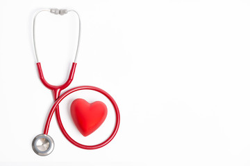 Stethoscope and red heart