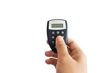 isolate hand and token for concept money transfer via internet