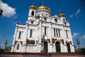 Fototapeta na wymiar Famous Christ the Savior Cathedral in Moscow