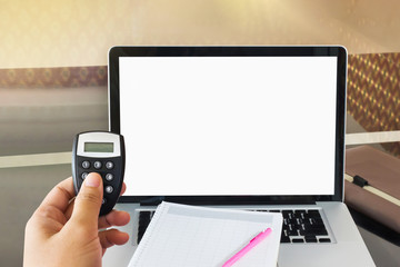 Hand hold token for online banking with blank screen computer