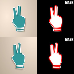 Obraz premium papierowa ikona z cieniem