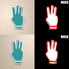 Obraz premium papierowa ikona z cieniem