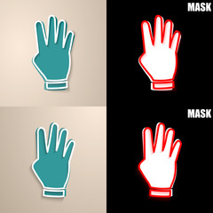 Obraz premium papierowa ikona z cieniem