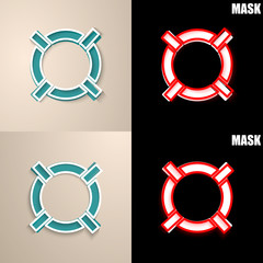 papierowa ikona z cieniem