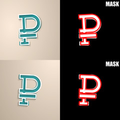 papierowa ikona z cieniem