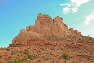 mountain in National Arches Park, Utah