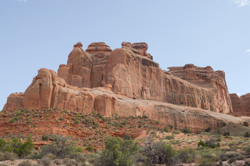 Mountains in the National Arches Park, Utah