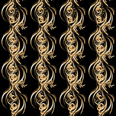 Vector seamless pattern of gold.