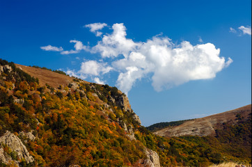 Crimean mountains at the sunny summer day.
