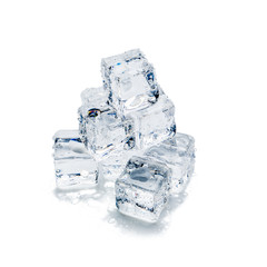 ice cubes isolated on  white background