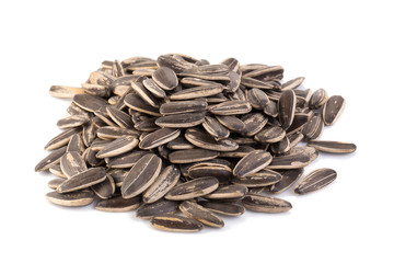 sun flower seed on white background