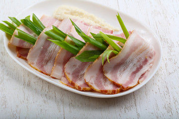 Ham with onion