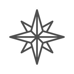 Wind rose vector flat icon
