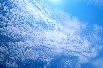 うろこ雲の青空