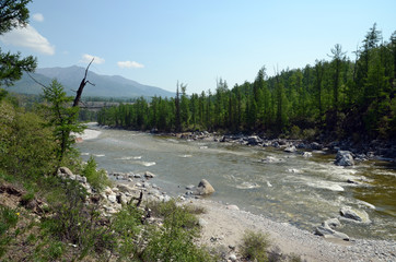 Irkut River in its beginning in the Sayan Mountains