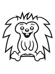 comic cartoon sitting sweet little cute hedgehog