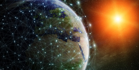 Global network and data exchange over the world