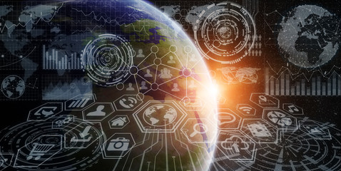 Global network and data exchange over the world