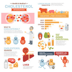Obraz na płótnie Canvas Cholesterol Infographics