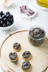 toasted bread with olive pate