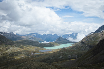 Stunning view from mountains in Switzerland.

