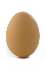 Eggs on white background