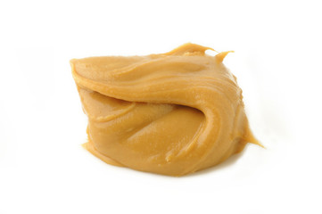 peanut butter on white background