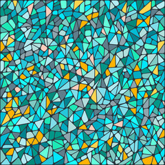 Abstract mosaic background of colored tiles on a dark background