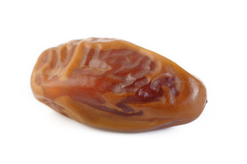 Dried date isolated on white background