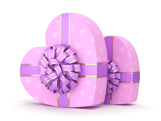 Pink boxes heart
