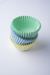 cupcake liners isolated on white background
