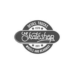 vintage biking and skating badge  logotype
