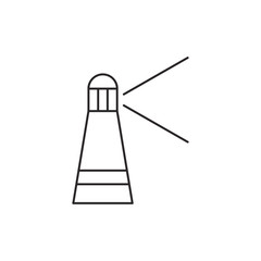 Outline lighthouse icon isolated on white background