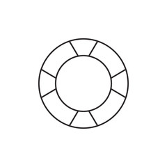Outline lifebuoy icon isolated on white background