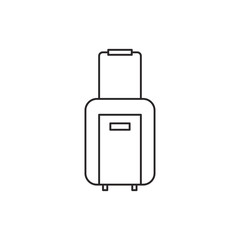 Outline suitcase icon isolated on white background