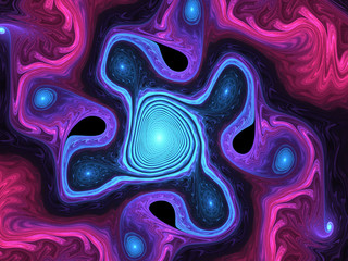 Abstract fractal. Fractal art background for creative design. Decoration for wallpaper desktop, poster, cover booklet, card. Psychedelic. Print for clothes, t-shirt.