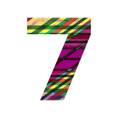 Number 7 ( seven ) alphabet
