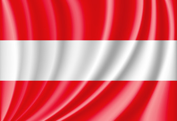 Fototapeta premium waving flag of austria